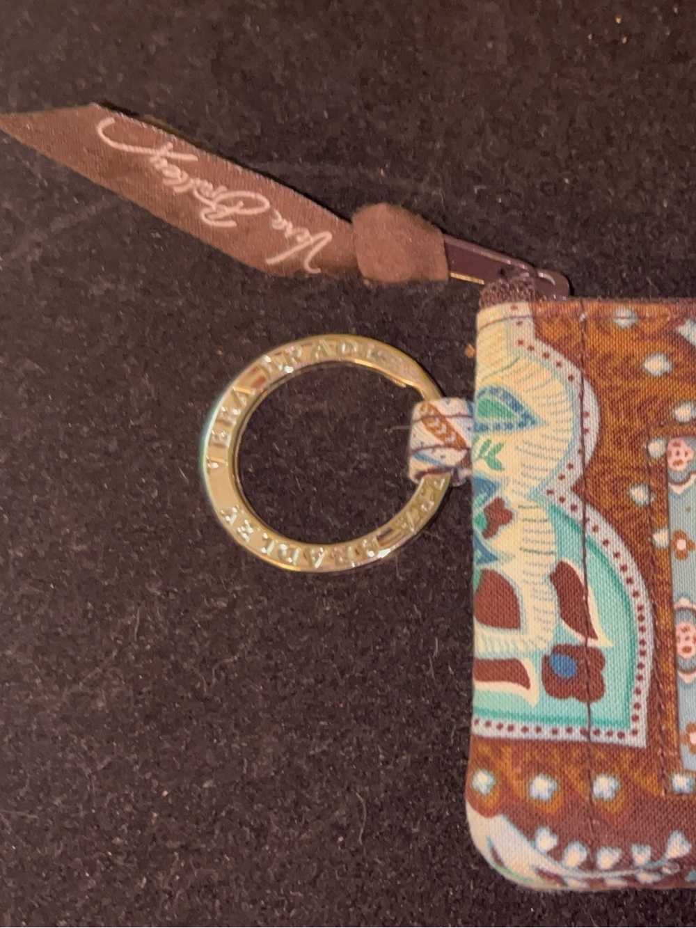 Vera Bradley Zip ID Case in the retired Java Blue pattern - Picture 3 of 6